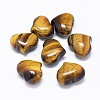Natural Tiger Eye Heart Palm Stone G-F637-11E-1