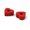 Spray Painted Schima Wood Beads WOOD-WH0030-15-3