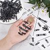 120Sets 3 Style Iron Picture Frame Turn Button AJEW-GF0004-47-3
