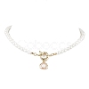 Shell Pearl Beaded Necklaces for Women NJEW-JN04832-4