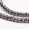 Natural Pyrite Bead Strands G-G673-05-3