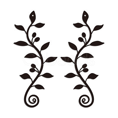 2Pcs Iron Wall Art Decorations HJEW-WH0067-231-1