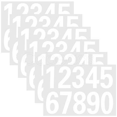 Number 0~9 PET Self-Adhesive Reflective Mailbox Stickers DIY-WH20010-26A-01-1