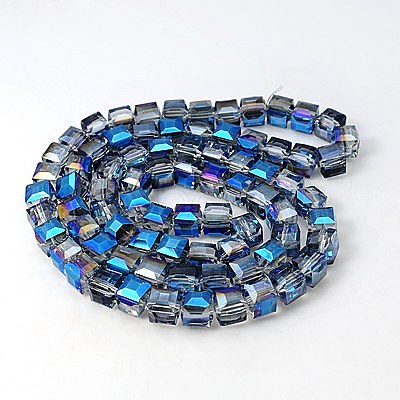 Electorplated Glass Beads EGLA-E006-3N-1