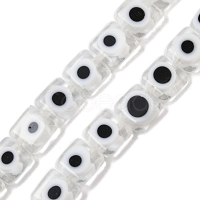 Handmade Evil Eye Lampwork Beads Strands LAMP-G166-03B-1