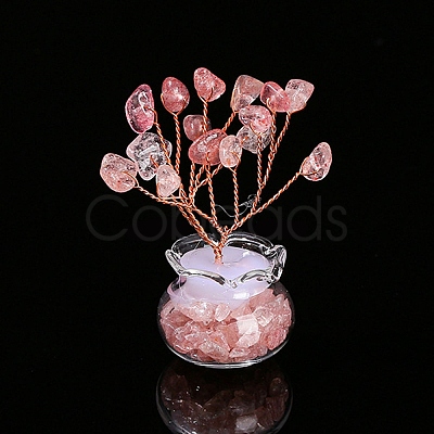 Natural Strawberry Quartz Chips Tree Decorations PW-WG5CB05-09-1