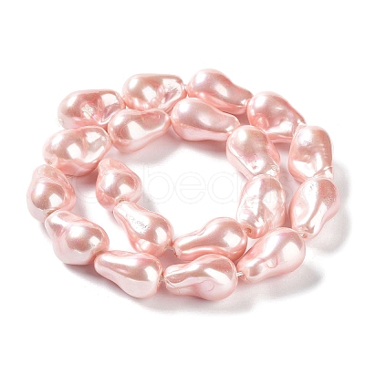 Electroplated Glass Imitation Pearl Beads Strands BSHE-G035-01A-03-1-1