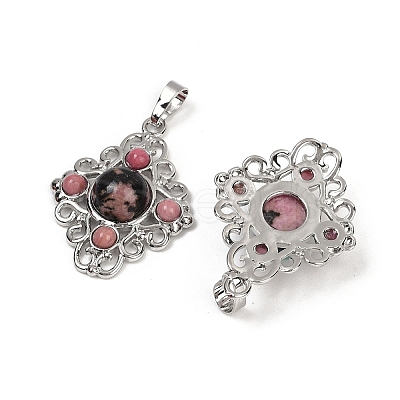 Natural Rhodonite Pendants G-Z077-01P-11-1
