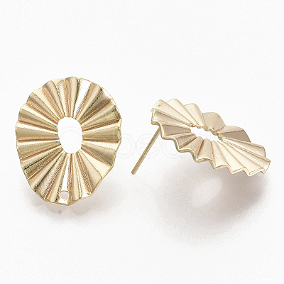 Brass Stud Earring Findings LS-X-KK-T056-15G-NF-1