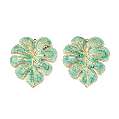 304 Stainless Steel Enamel Pendants STAS-L290-001B-G-1