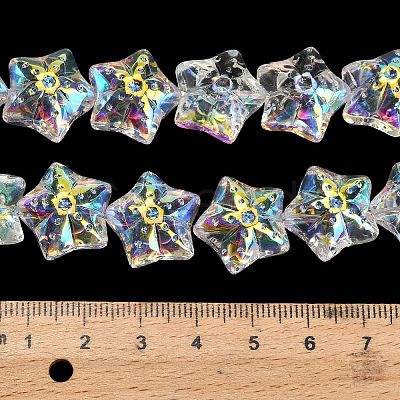 Electroplate Baking Paint Glass Beads Strands EGLA-K061-12A-AB01-1