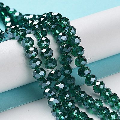 Electroplate Glass Beads Strands EGLA-A034-T6mm-C03-1