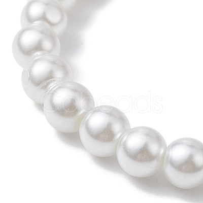 6Pcs 6 Colors Glass Pearl Beaded Stretch Bracelets Set BJEW-JB10042-1