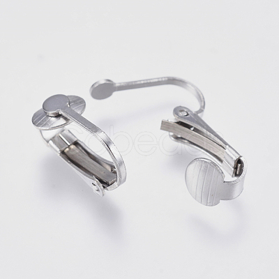 Tarnish Resistant 304 Stainless Steel Clip-on Earring Findings STAS-I097-025P-1