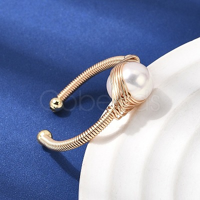 Brass Cuff Open Rings for Women RJEW-D344-01G-1