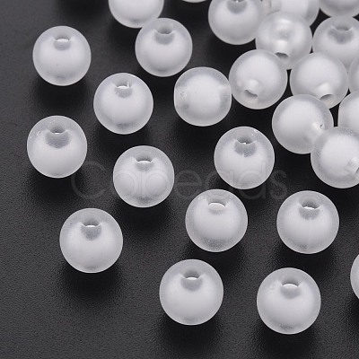 Frosted Acrylic Beads X-FACR-Q006-16mm-01-1