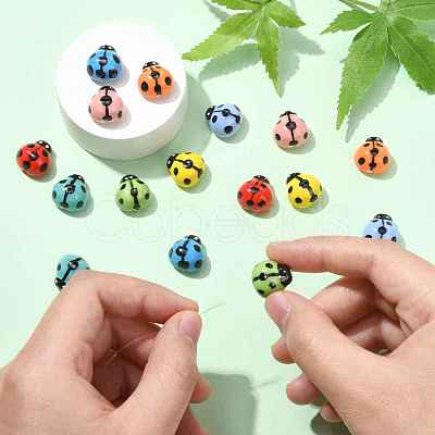 16Pcs 8 Colors Handmade Porcelain Beads PORC-CJ0001-10-1