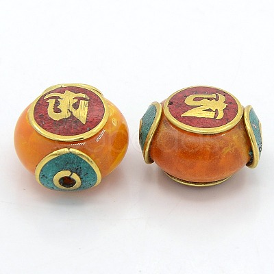 Mixed Handmade Tibetan Style Beads TIBEB-N001-28-1