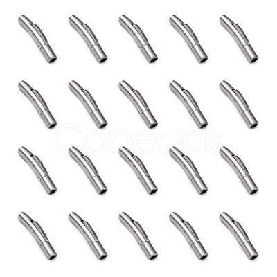 Tarnish Resistant Column 316 Surgical Stainless Steel Bayonet Clasps STAS-A021-3mm-1