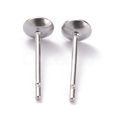 Non-Tarnish 304 Stainless Steel Stud Earring Settings STAS-J031-09-1