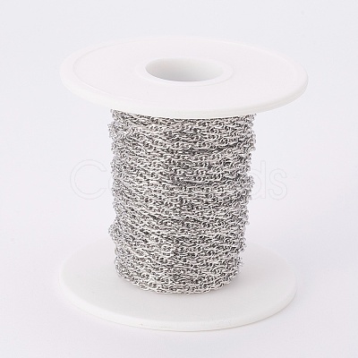 Tarnish Resistant 304 Stainless Steel Rope Chains CHS-F003-05P-B-1