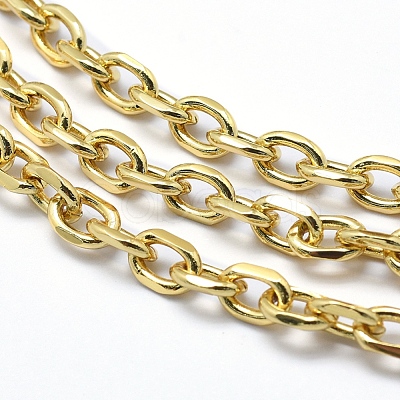 Eco-Friendly Brass Cable Chains KK-P155-53G-NR-1
