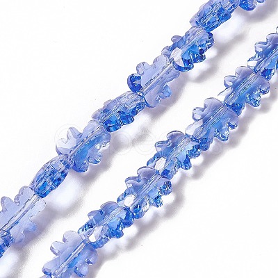 Transparent Electroplate Glass Beads Strands GLAA-C023-03D-1