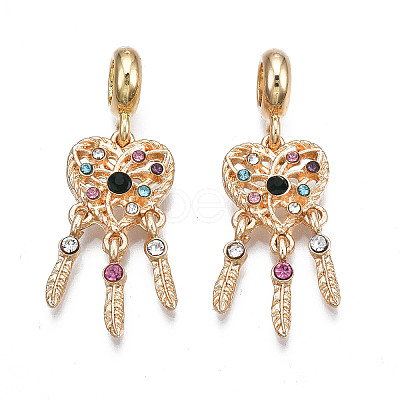 Rack Plating Alloy European Dangle Charms MPDL-N039-062LG-1