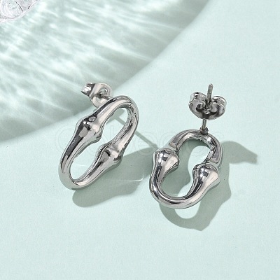 6 Pairs 304 Stainless Steel Stud Earrings EJEW-C180-01P-1