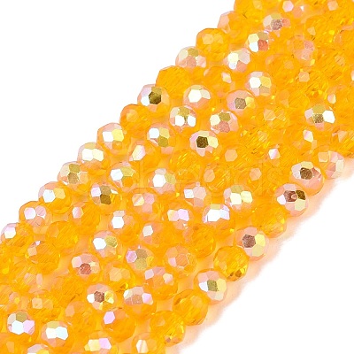 AB Color Plated Transparent Glass Rondelle Beads Strands EGLA-T029-2mm-10K-1