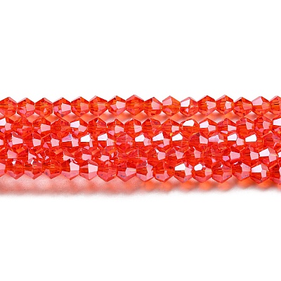 Transparent Electroplate Glass Beads Strands EGLA-A039-T3mm-A14-1