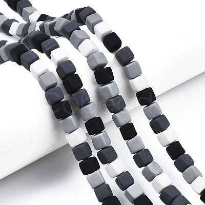 Handmade Polymer Clay Beads Strands CLAY-S092-76A-1