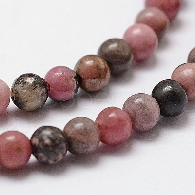 Natural Rhodonite Beads Strands G-D840-59-4mm-1
