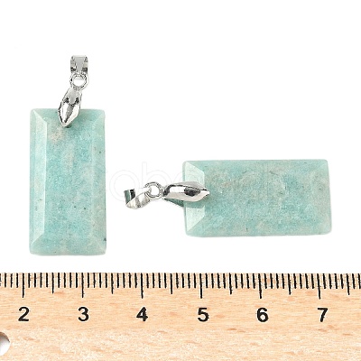 Natural Amazonite Faceted Pendants G-L623-03P-04-1