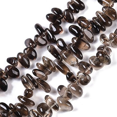 Natural Smoky Quartz Beads Strands G-B072-D01-02-1