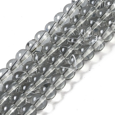 Drawbench Transparent Glass Beads Strands GLAD-Q012-8mm-09-1