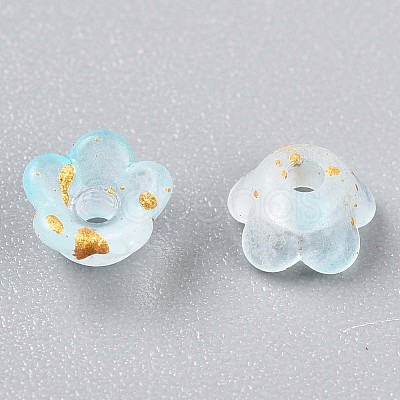 Frosted Transparent Acrylic Beads OACR-N137-72I-1