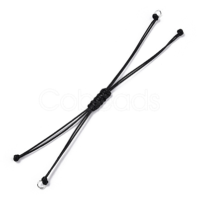Korean Waxed Polyester Cord Braided Bracelets MAK-T010-01P-1