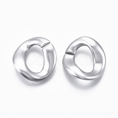 Spray Painted CCB Plastic Linking Rings CCB-R104-05B-03-1