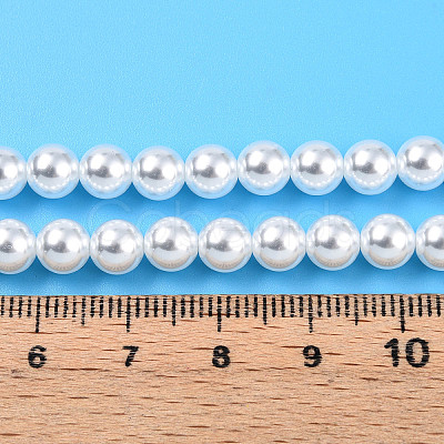 Baking Paint Pearlized Glass Pearl Bead Strands HY-N002-6mm-A12-1