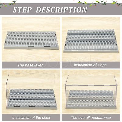 3-Tier Acrylic Minifigure Display Cases ODIS-WH0027-049-1