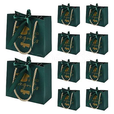 Gold Stamping Graduation Cap Paper Gift Bags CARB-FZC0001-01C-1