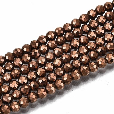 Electroplate Non-magnetic Synthetic Hematite Beads Strands G-T114-60A-R-1