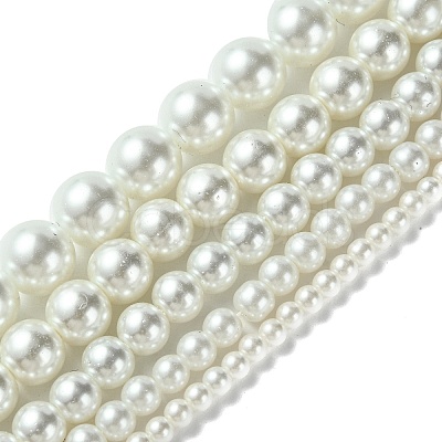 Dyed Glass Pearl Round Beads Strands HY-X0001-06-1