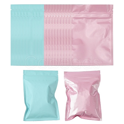 20Pcs 2 Colors Solid Color Plastic Zip Top Bags OPP-FS0001-02-1
