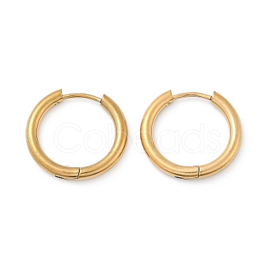202 Stainless Steel Huggie Hoop Earrings X-EJEW-F111A-18mm-G-1