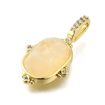 Brass Micro Pave Cubic Zirconia Pendants KK-S523-019G-B-1