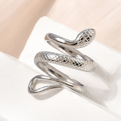 304 Stainless Steel Cuff Open Rings STAS-H259-02P-1