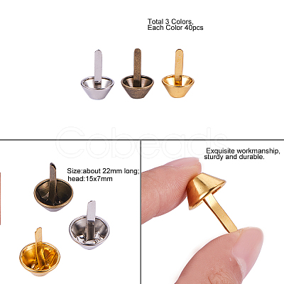 Alloy Purse Handbag Feet Cone Studs DIY-PH0019-71-1