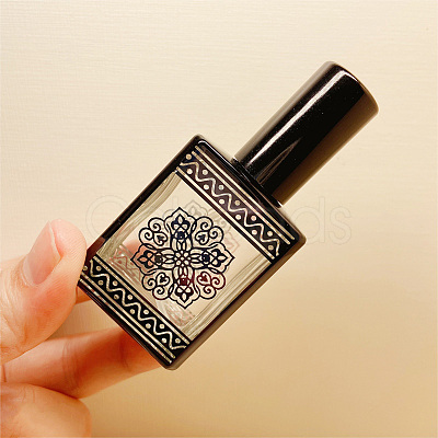 Floral Pattern Glass Pump Spray Bottles BOTT-PW0010-010A-1